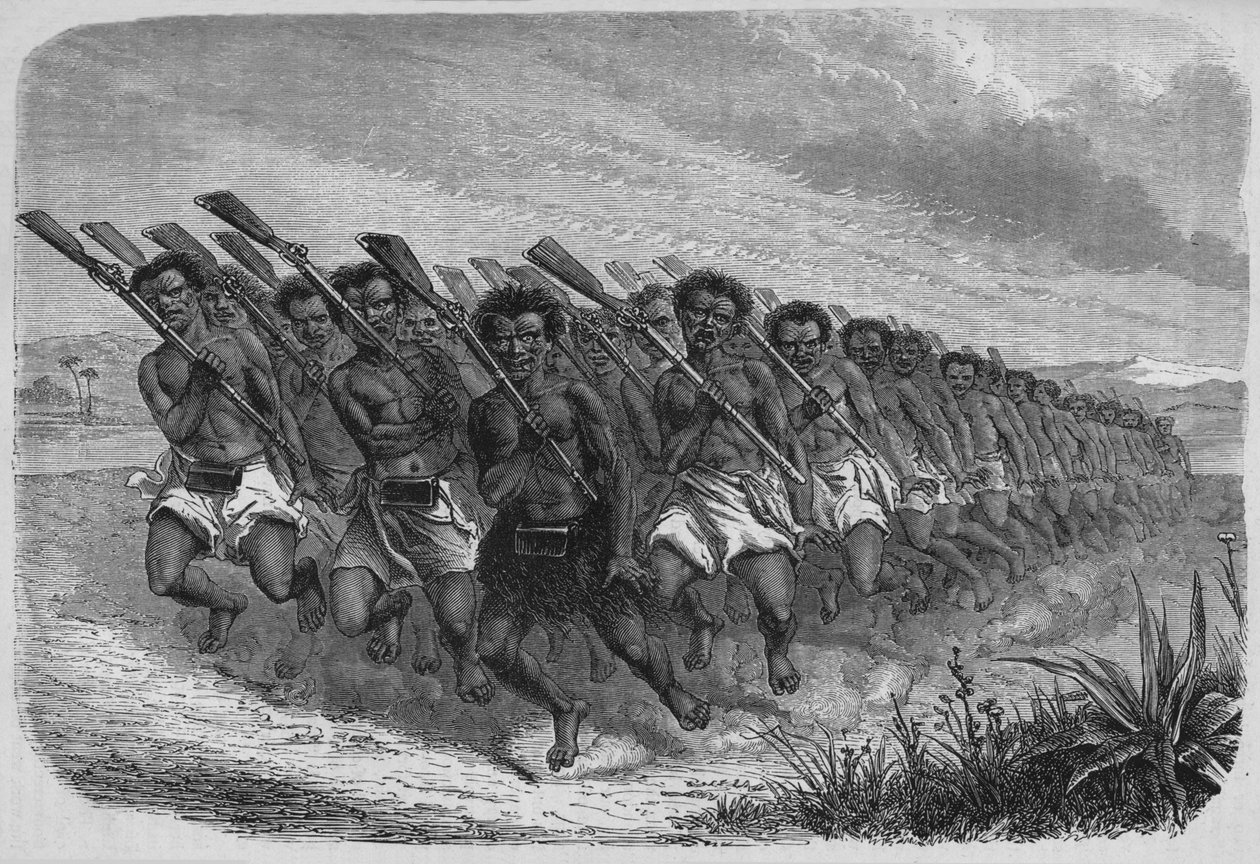 New Zealand War-Dance, c1880 af Unbekannt