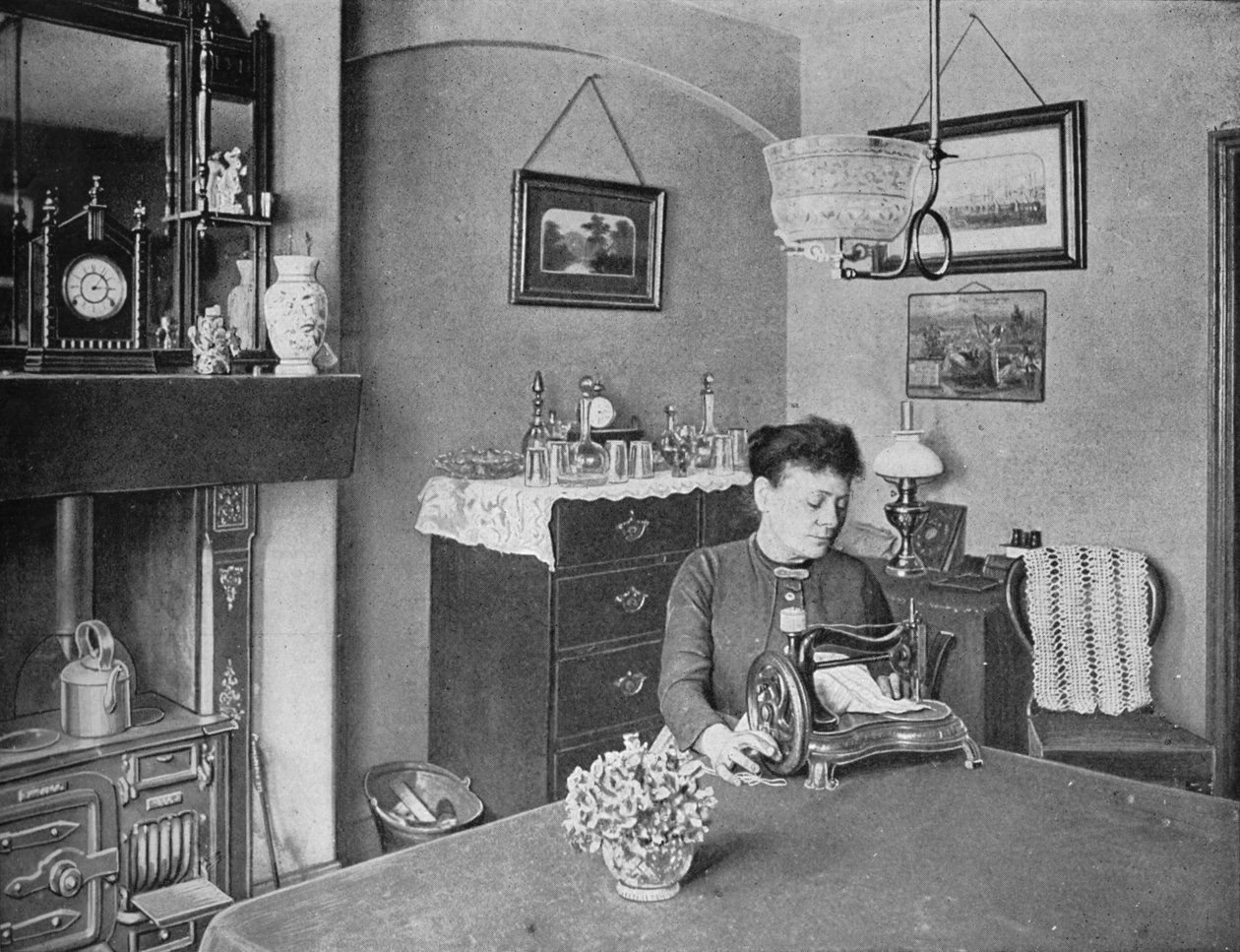 Nyt værelse i en modelbolig, London, c1900 1901 af Unbekannt