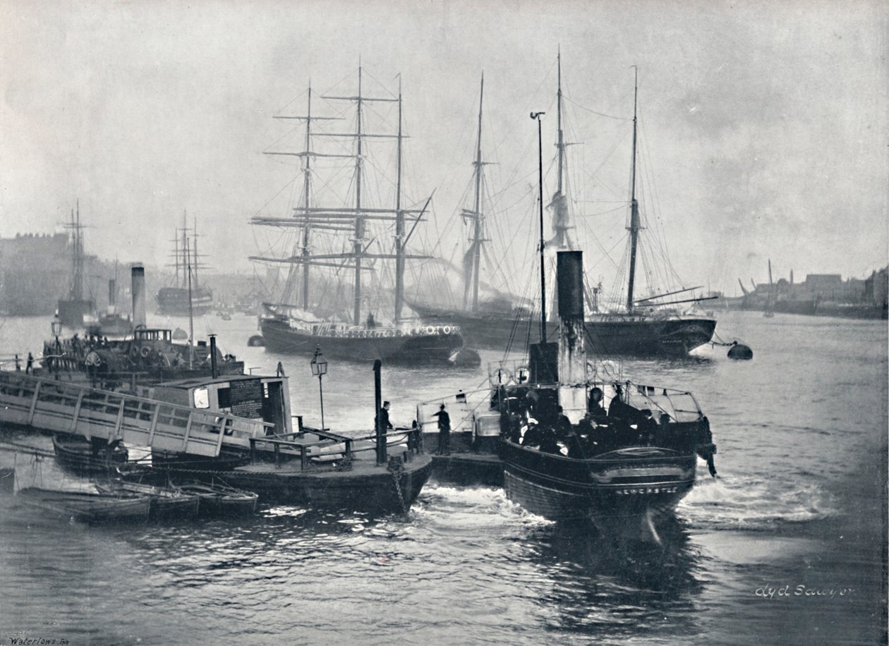 Newcastle-On-Tyne - Udsigt over Tyne, 1895 af Unbekannt