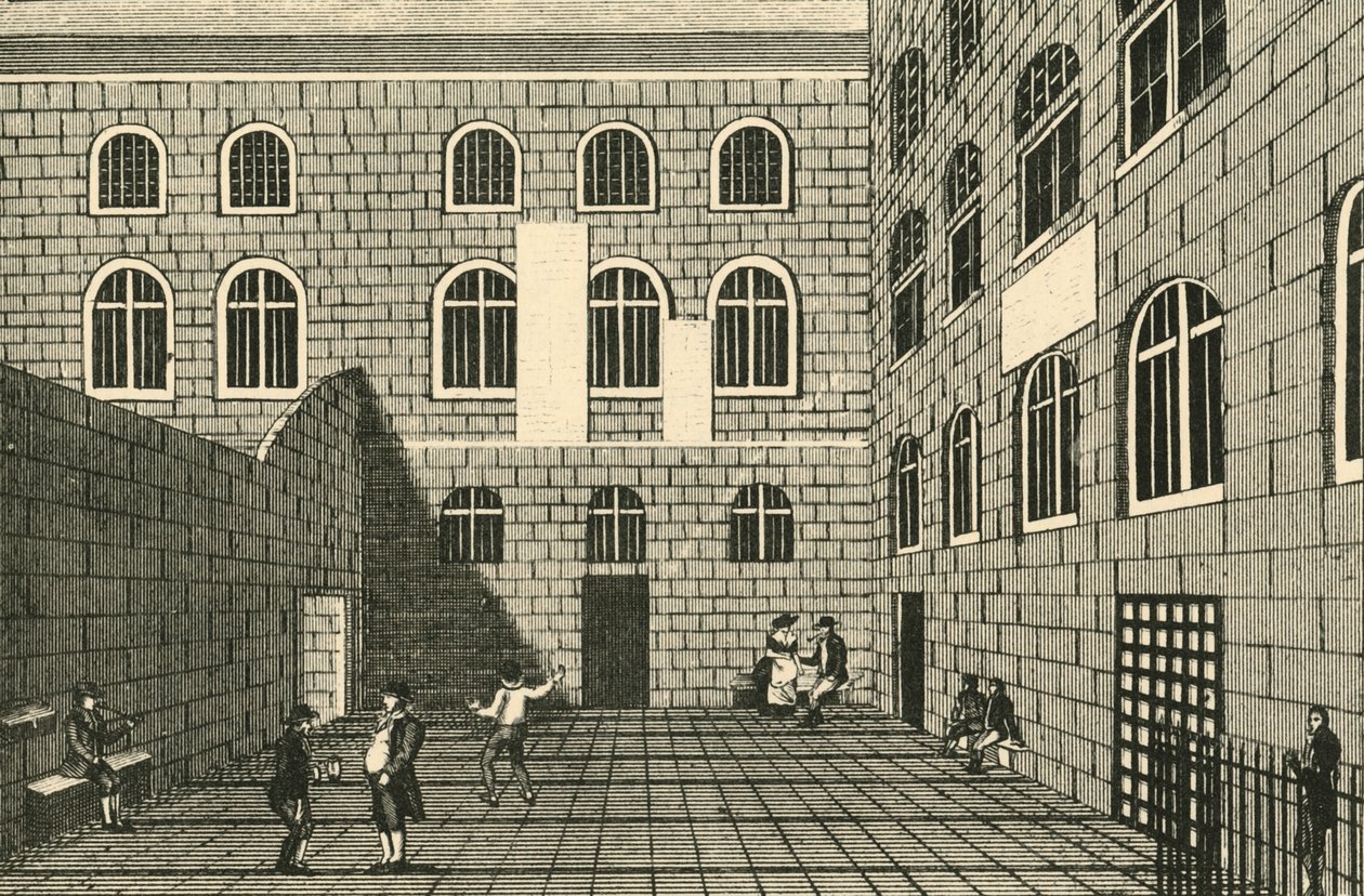 Newgate, Inner Court, 1700-tallet, 1925. af Unbekannt