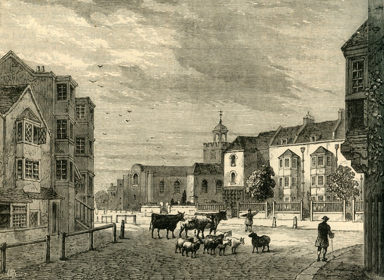 Newington Butts i 1820, c1878. af Unbekannt