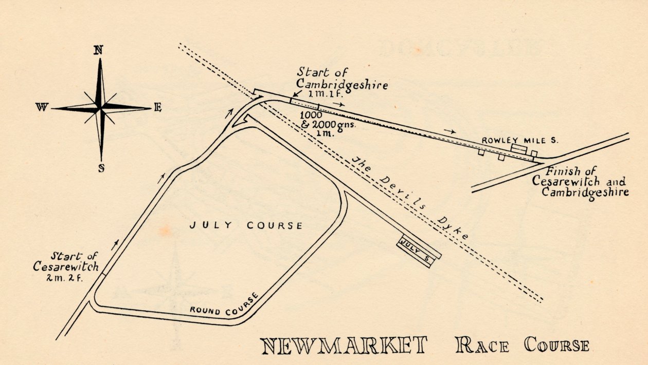 Newmarket Race Course, 1940 af Unbekannt