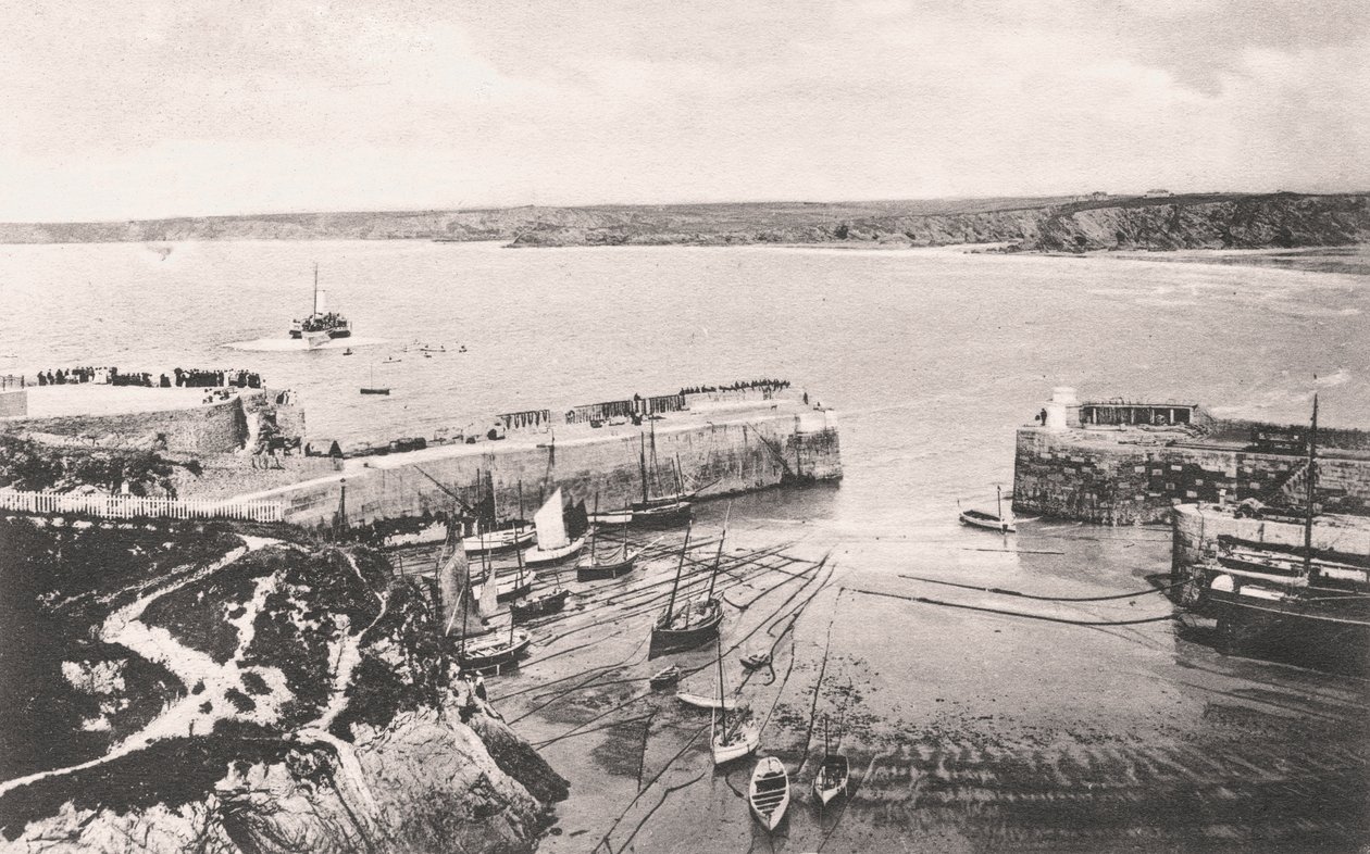 Newquay havn, Newquay, Cornwall, 1908 af Unbekannt