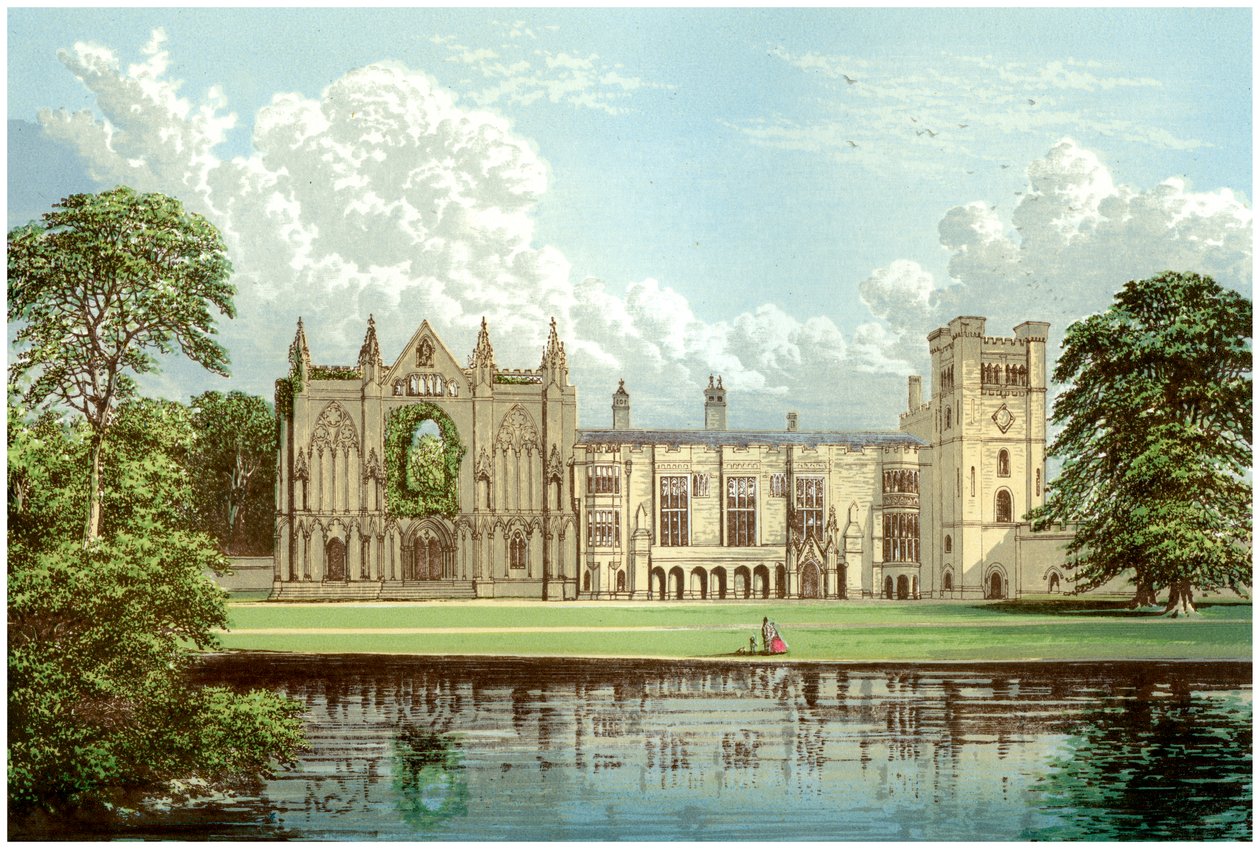 Newstead Abbey, Nottinghamshire, hjemsted for Webb-familien, c1880 af Unbekannt