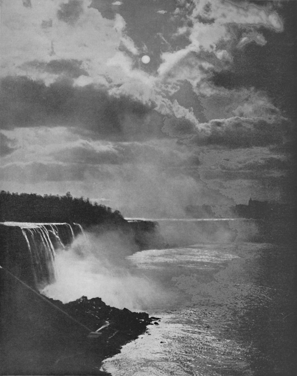 Niagara By Moonlight, 1800-tallet af Unbekannt