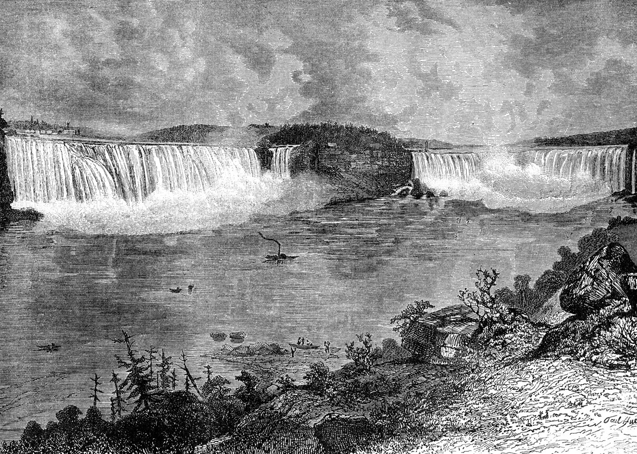 Niagara Falls, Canada, 1800-tallet. af Unbekannt