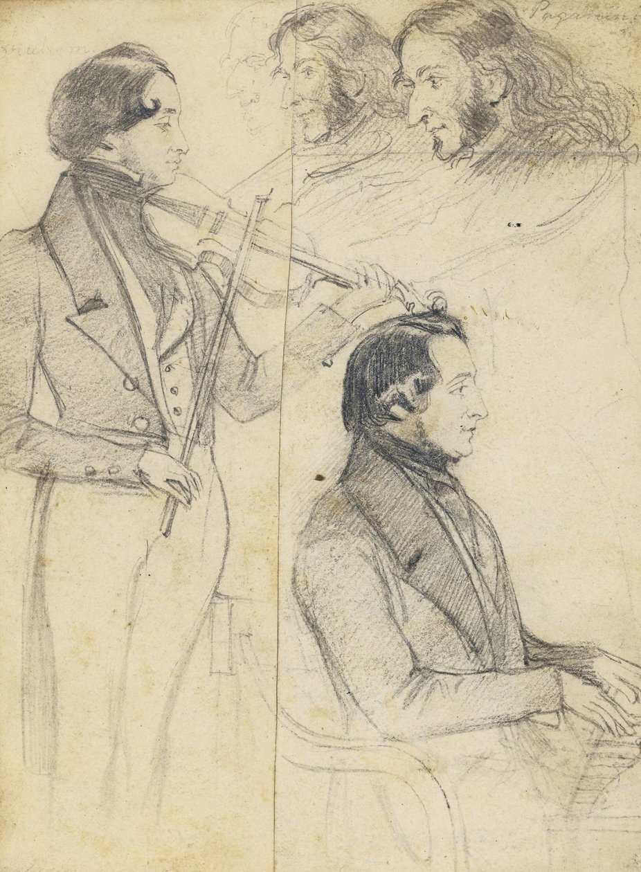 Niccolò Paganini 1782-1840 af Unbekannt