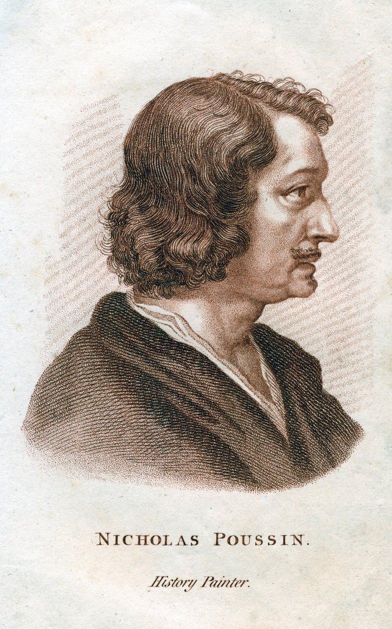 Nicolas Poussin, fransk klassisk maler, c1800-tallet af Unbekannt