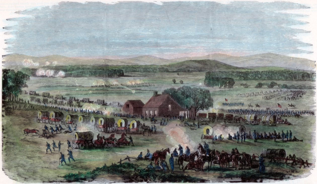 Night of the Battle Cedar Mountain, Culpeper County, Virginia, Amerikansk borgerkrig, 9. august 1862 af Unbekannt