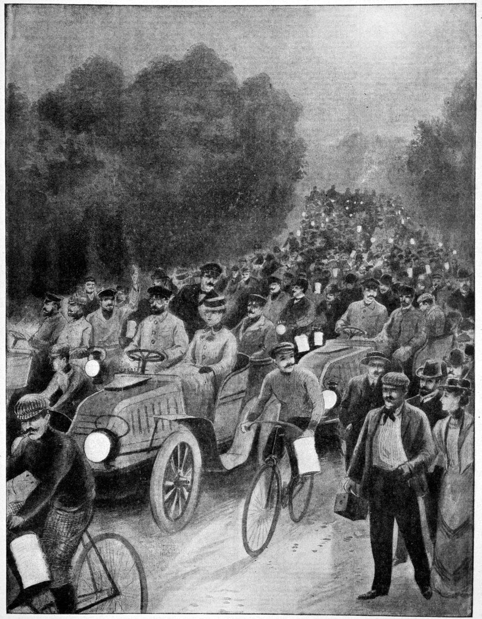 Afgangsnat, Paris til Wien kapløb, 1902 af Unbekannt