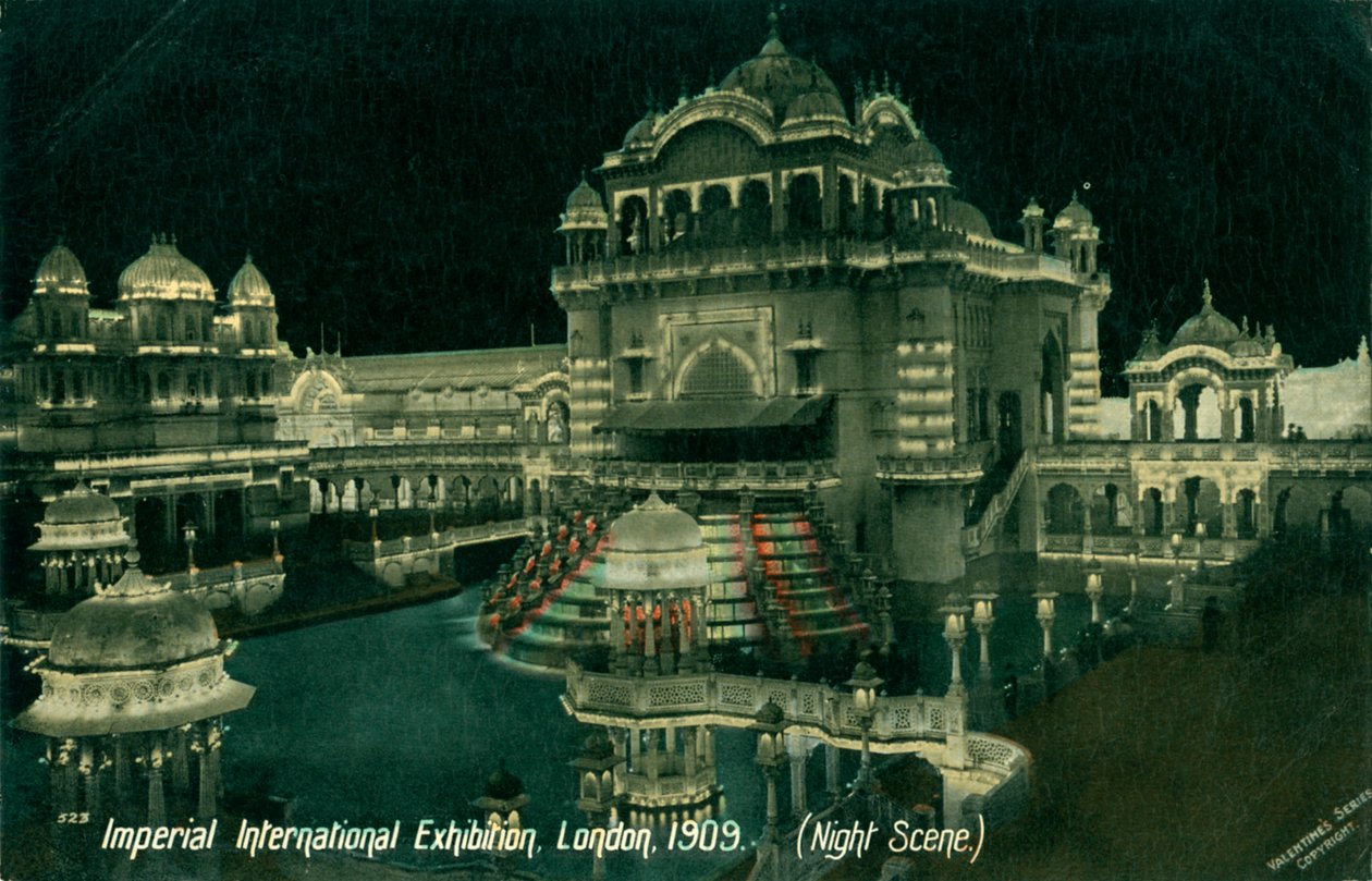 Nattescene ved Imperial International Exhibition, White City, London, 1909 af Unbekannt