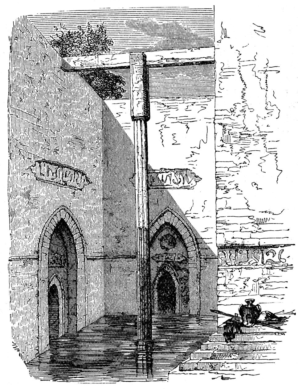 Nilometer på øen Roda, Cairo, Egypten, c1895 af Unbekannt