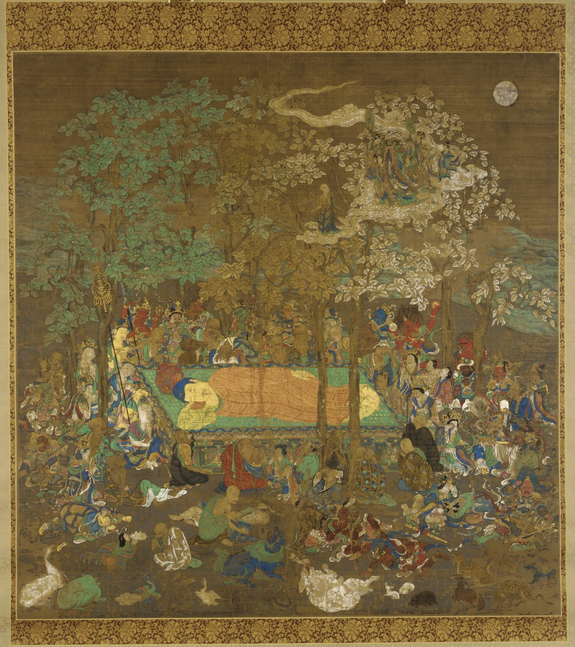Buddhas Nirvana, begyndelsen af det 14. århundrede af Unbekannt