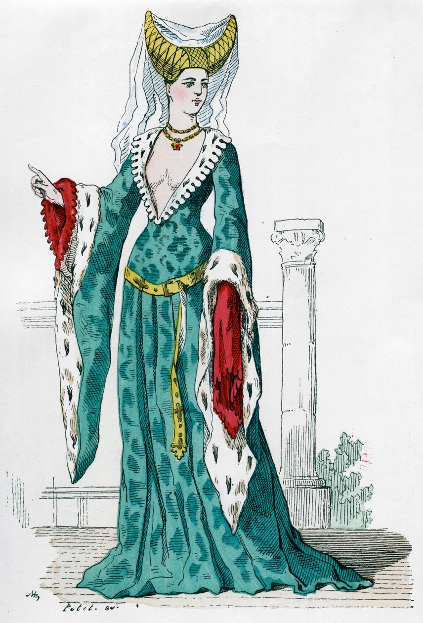 Adelskvinde fra Charles VI af Frankrigs tid, 1380 1882-1884 af Unbekannt