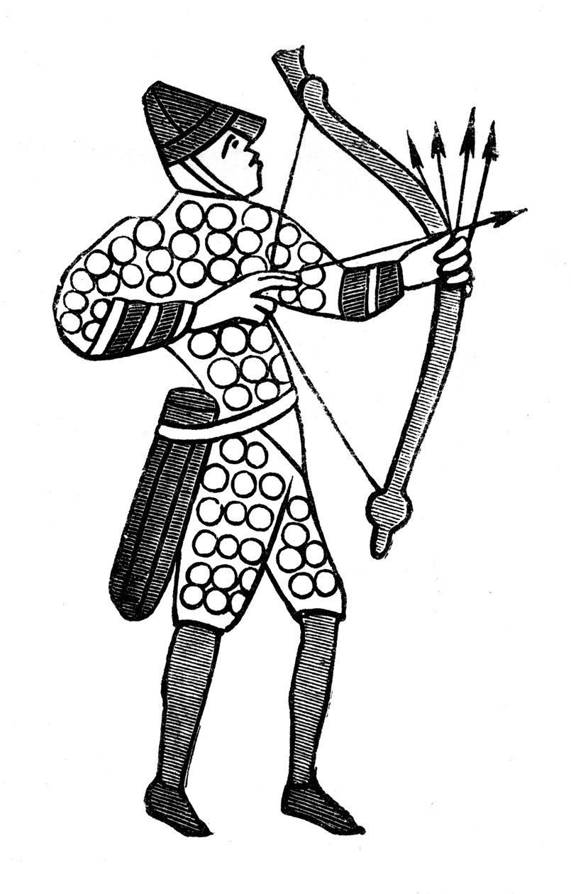 Norman bueskytte, Bayeux-tapet, c1070
