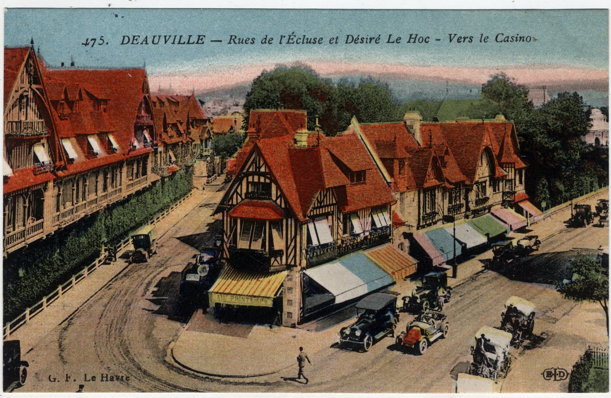 Normandiet, Calvados (14), Deauville: bindingsværkshuse streets de l