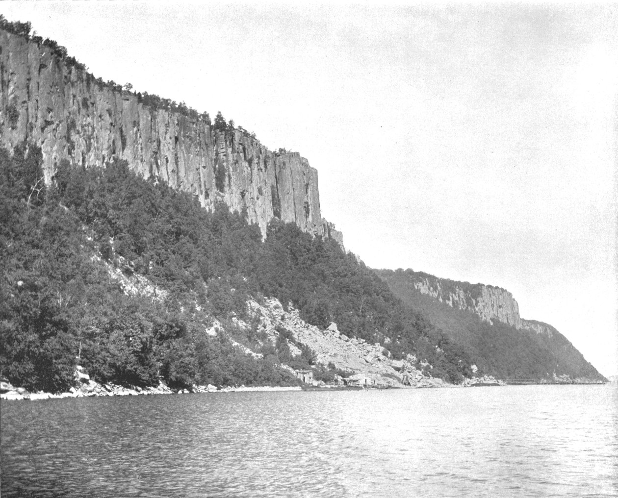 Northern End of the Palisades, Hudson River, USA, c1900. af Unbekannt
