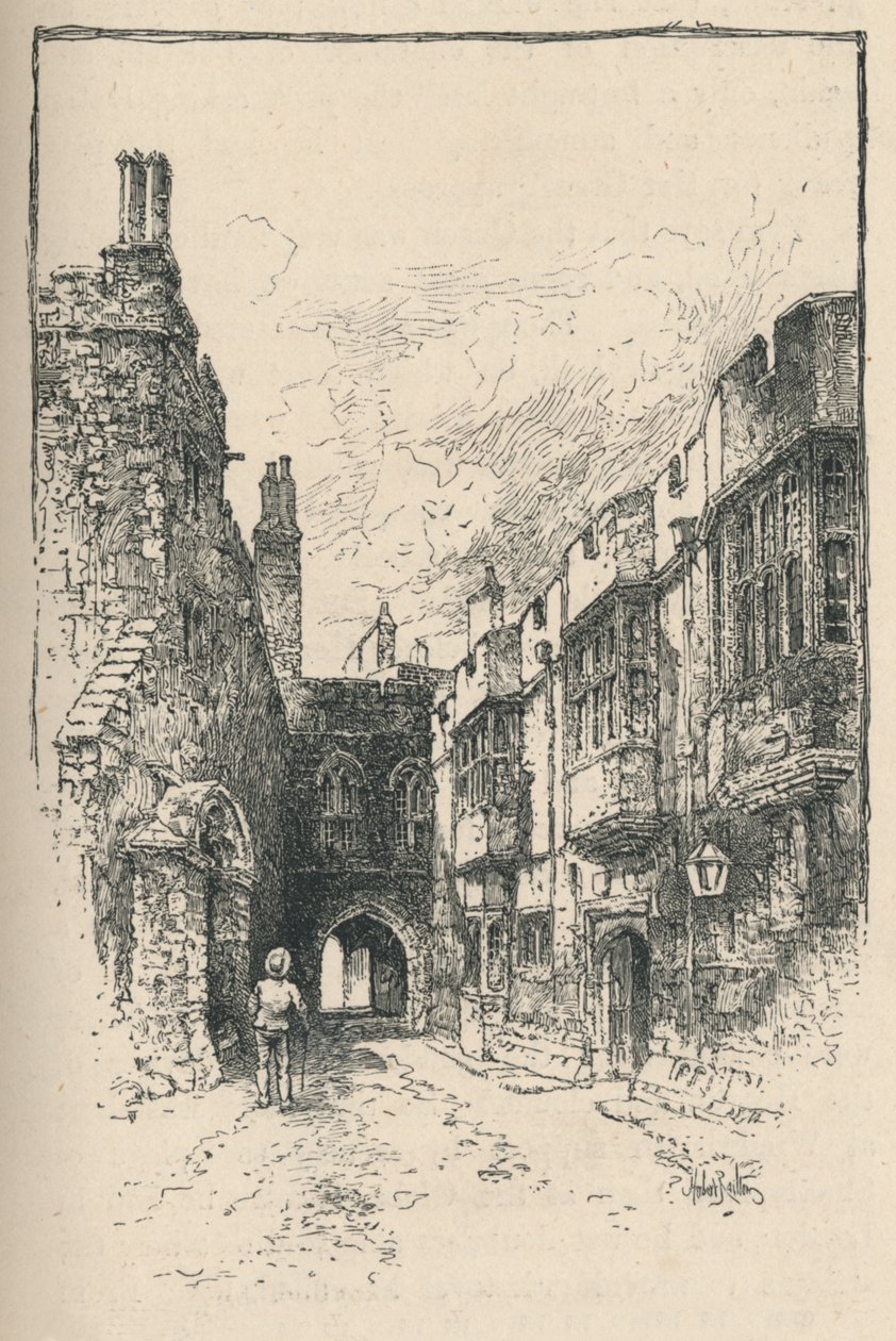 Northern Gate and Library, fra King Johns Tower, 1895 af Unbekannt