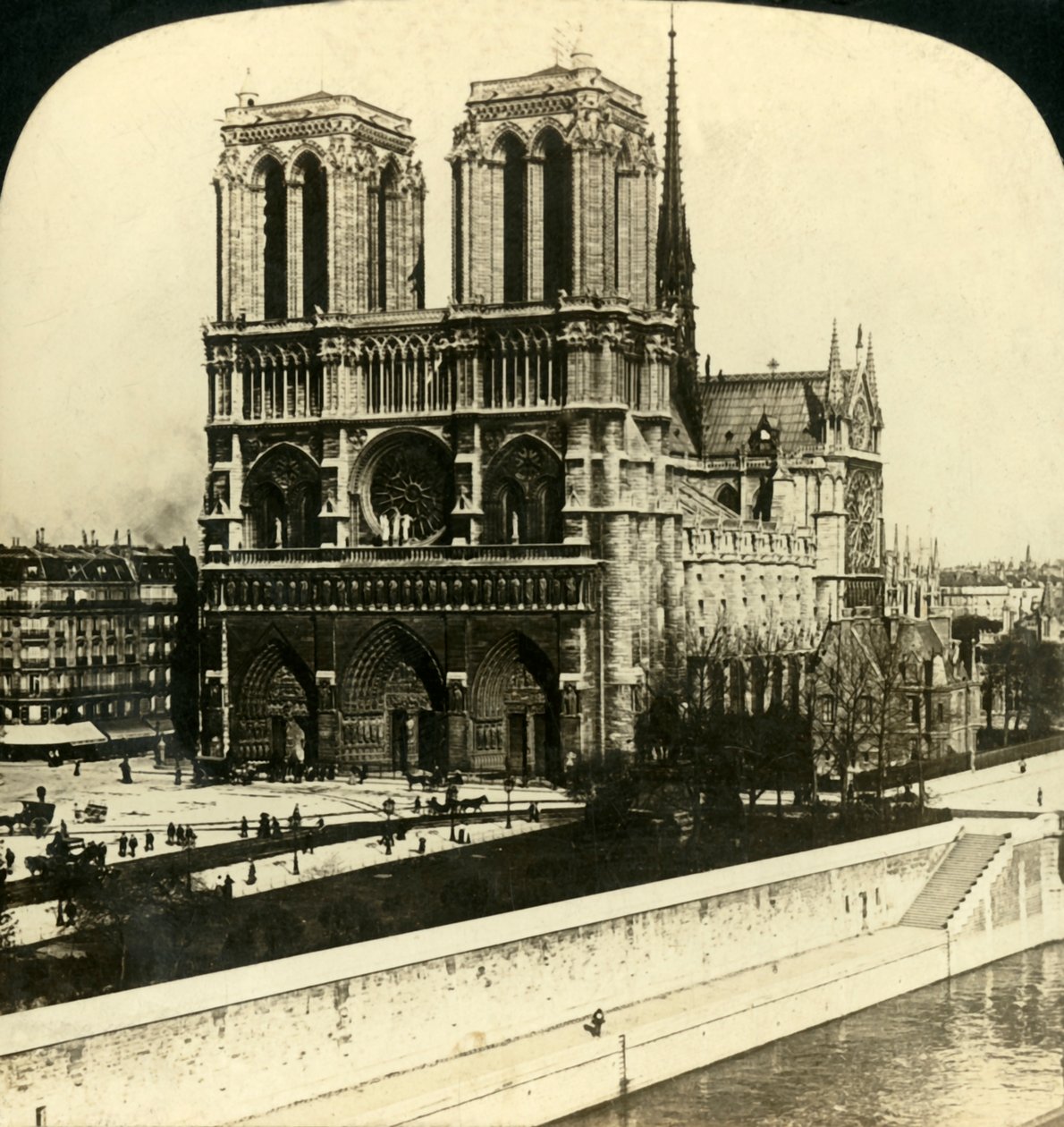 Notre Dame-katedralen, Paris, Frankrig, 1901. af Unbekannt