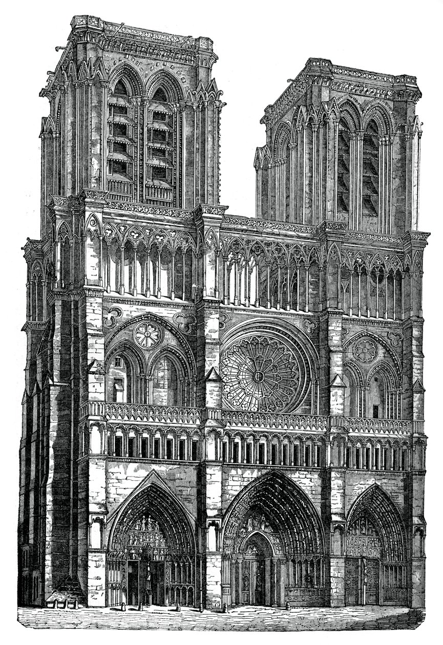Notre Dame, Paris, 1870 af Unbekannt