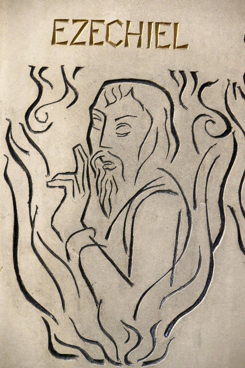 Notre Dame de France katolske kirke, London. Profeten Ezechiel, London, Storbritannien af Unbekannt