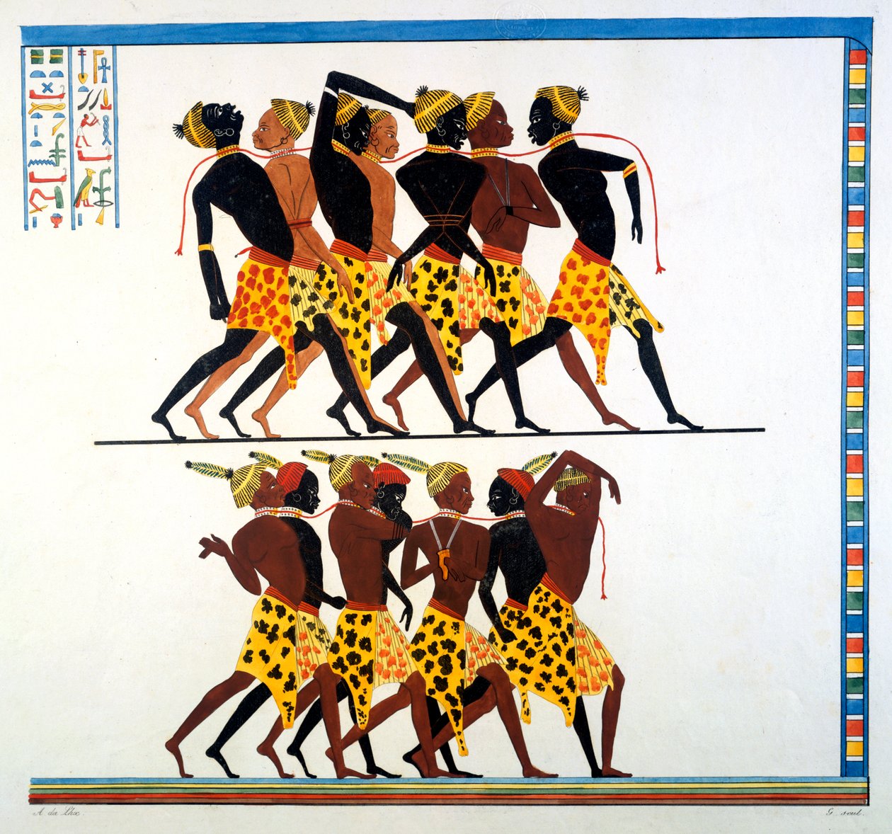 Nubiske slaver, 1832-1840 af Unbekannt