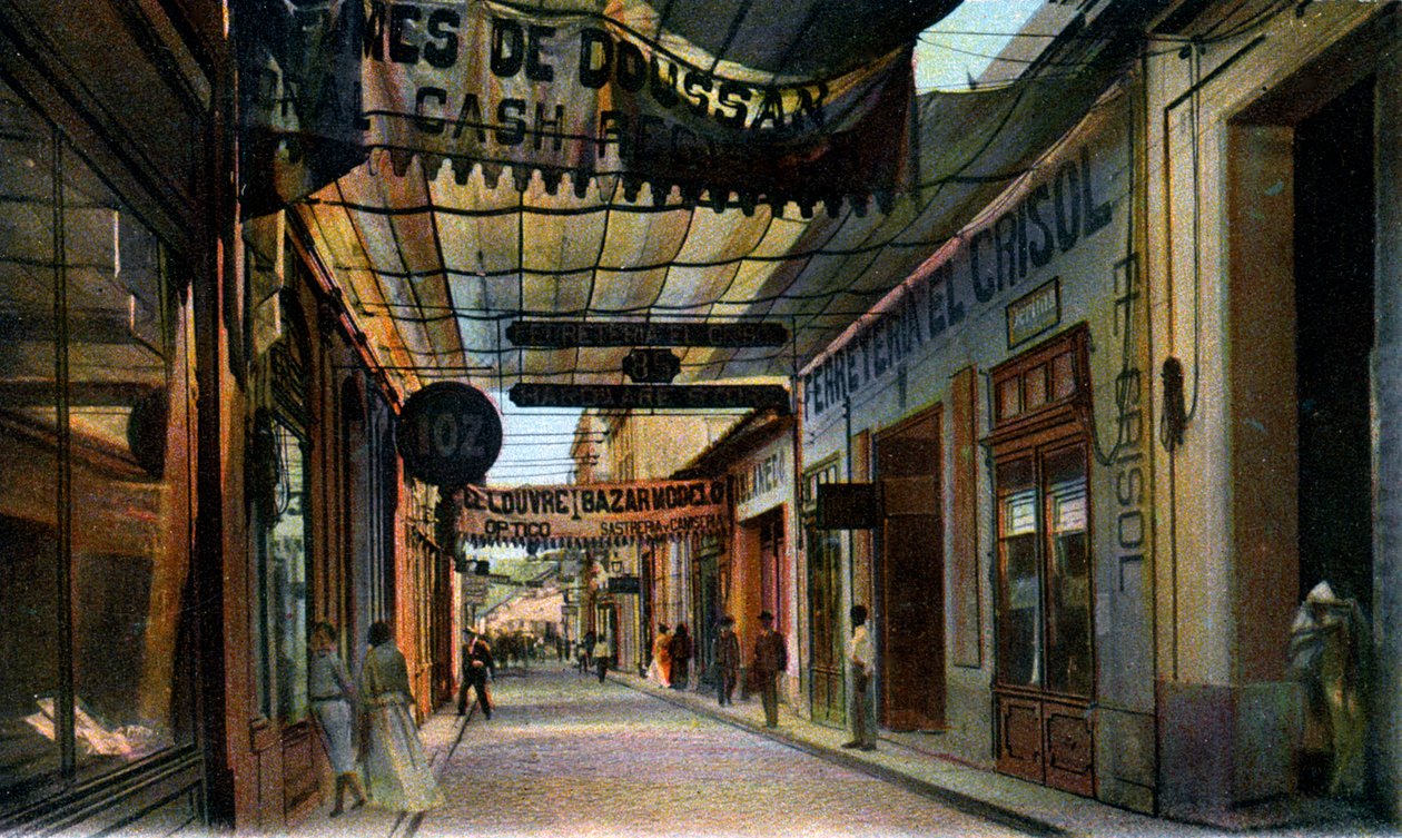 OReilly Street, Havana, Cuba, begyndelsen af det 20. århundrede af Unbekannt