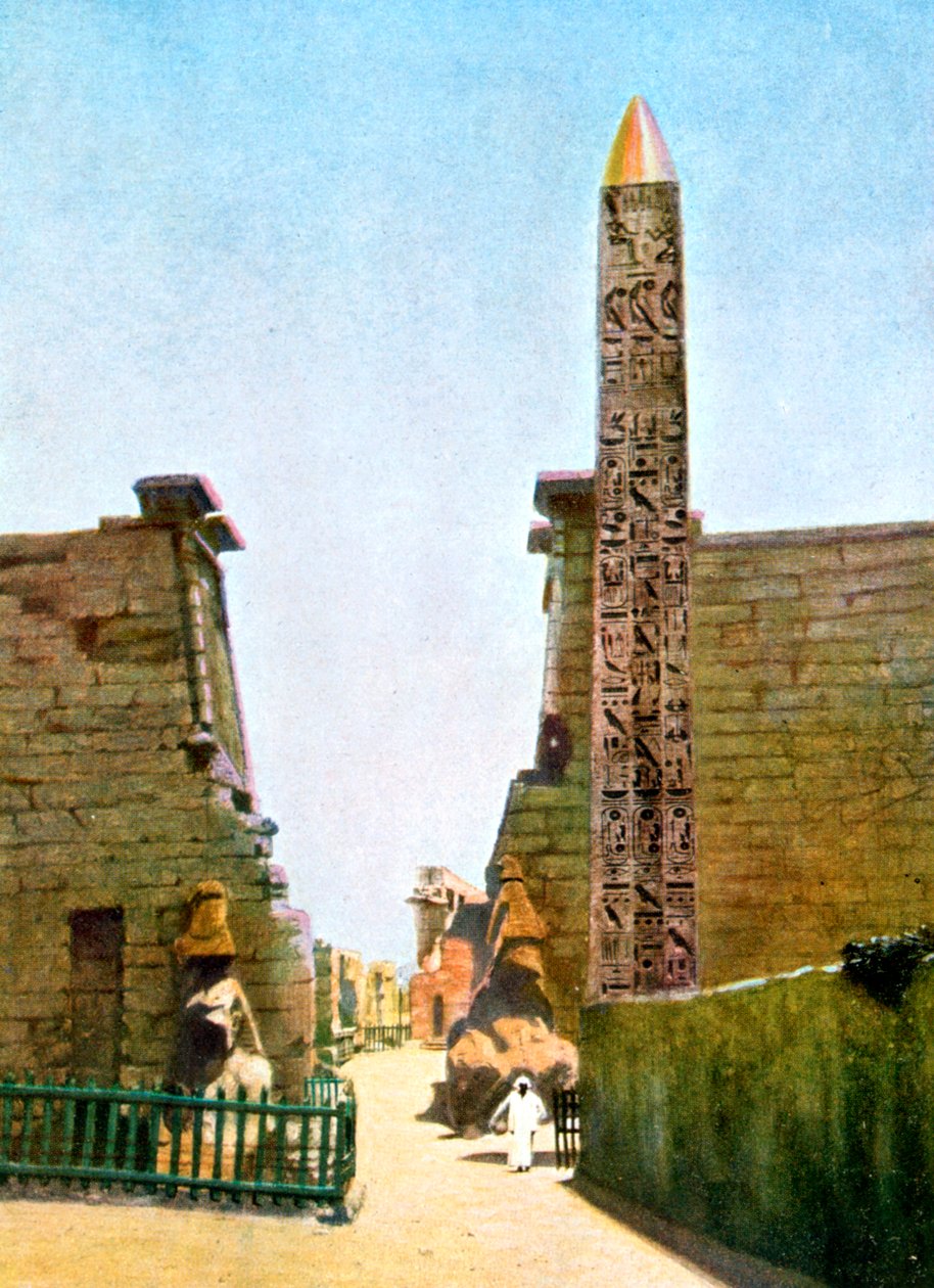 Obelisk ved Ramses II-templet, Luxor, Egypten, 20. århundrede af Unbekannt