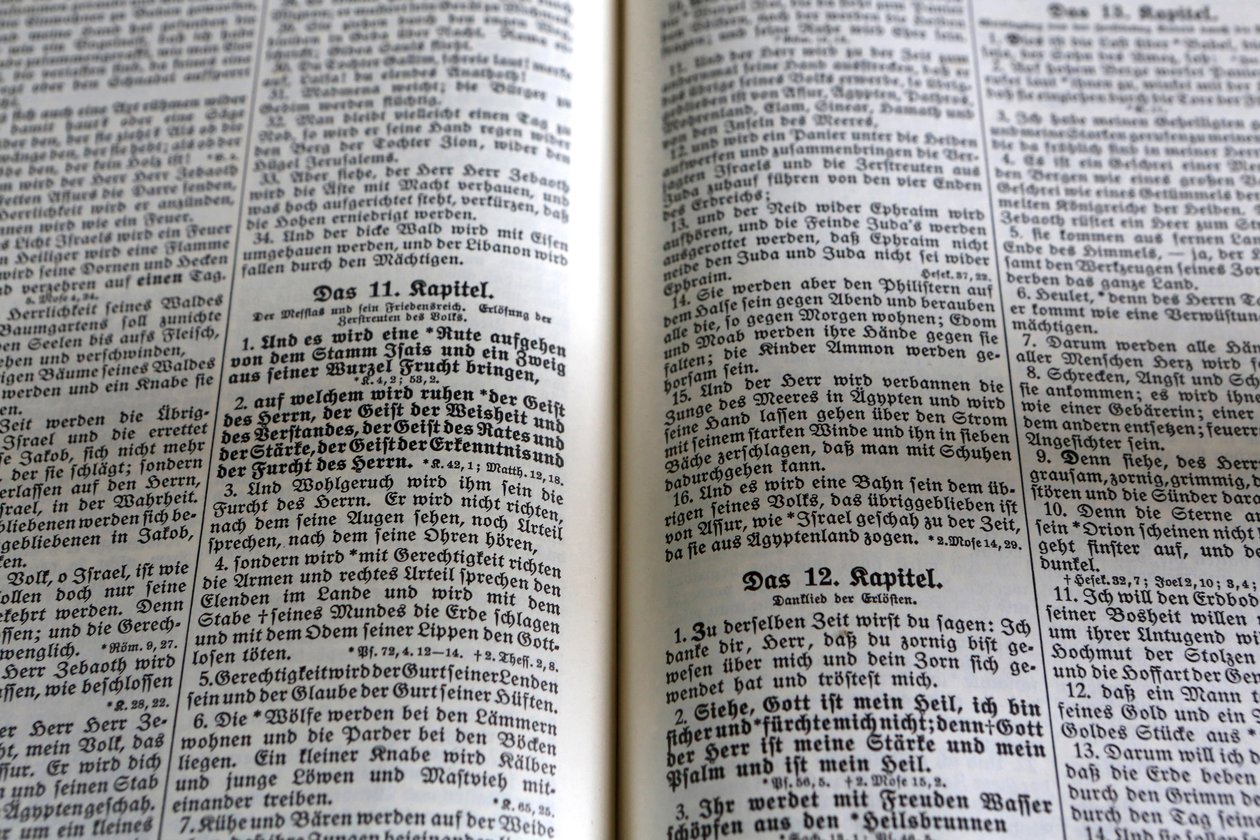 Obersteinbach, Bas-Rhin, Frankrig, le 29/5/2014 - Bibel. luthersk tempel. af Unbekannt