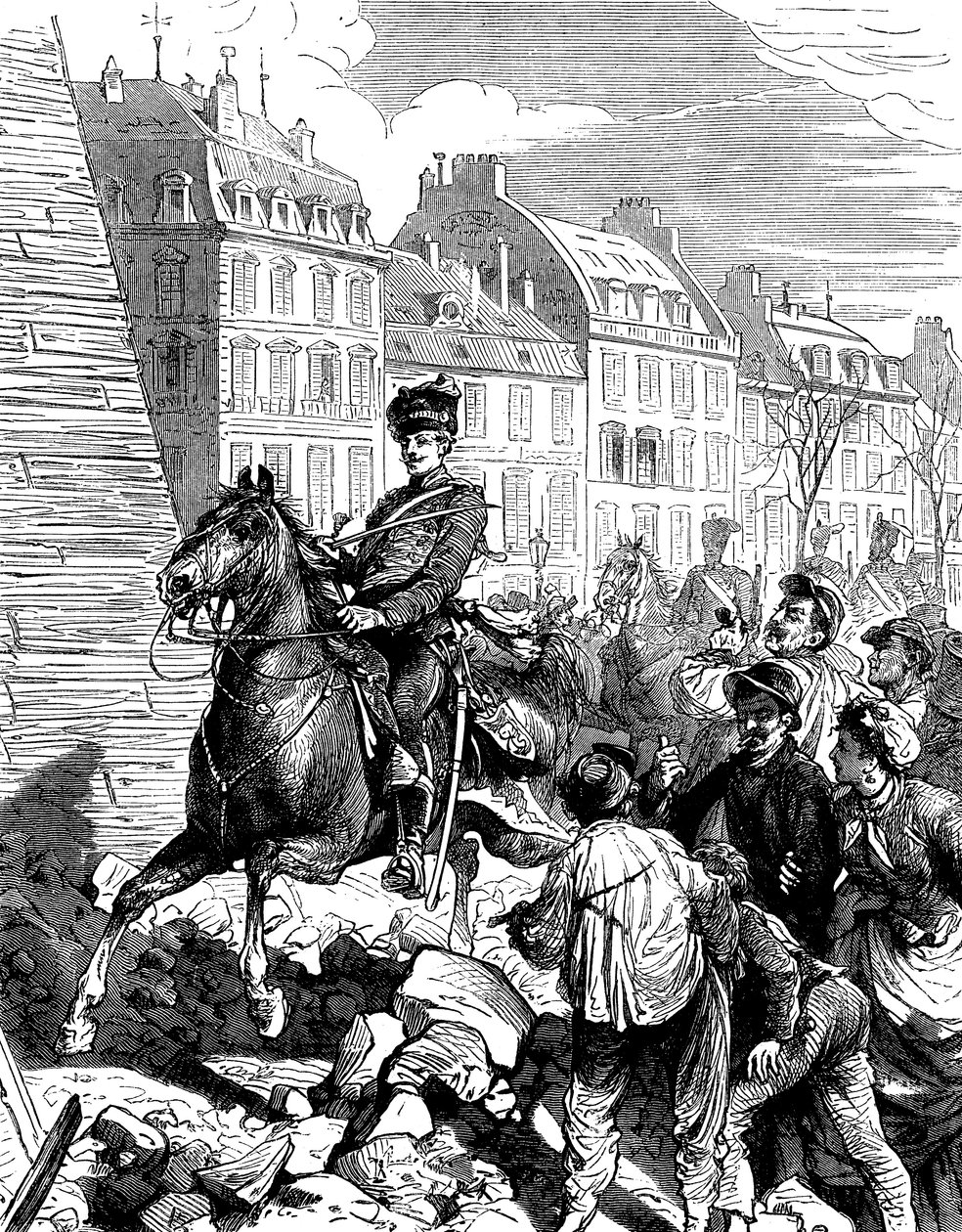 Besættelse af Paris af tyskerne efter den fransk-preussiske krig, februar 1871 c1880 af Unbekannt