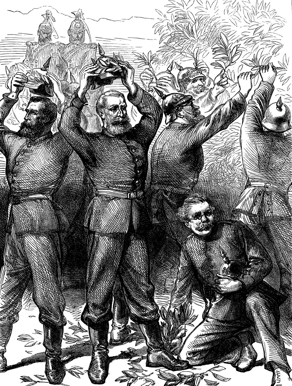 Besættelse af Paris af tyskerne efter den fransk-preussiske krig, marts 1871 c1880 af Unbekannt