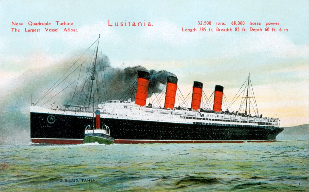 Oceanliner RMS Lusitania, 20. århundrede af Unbekannt