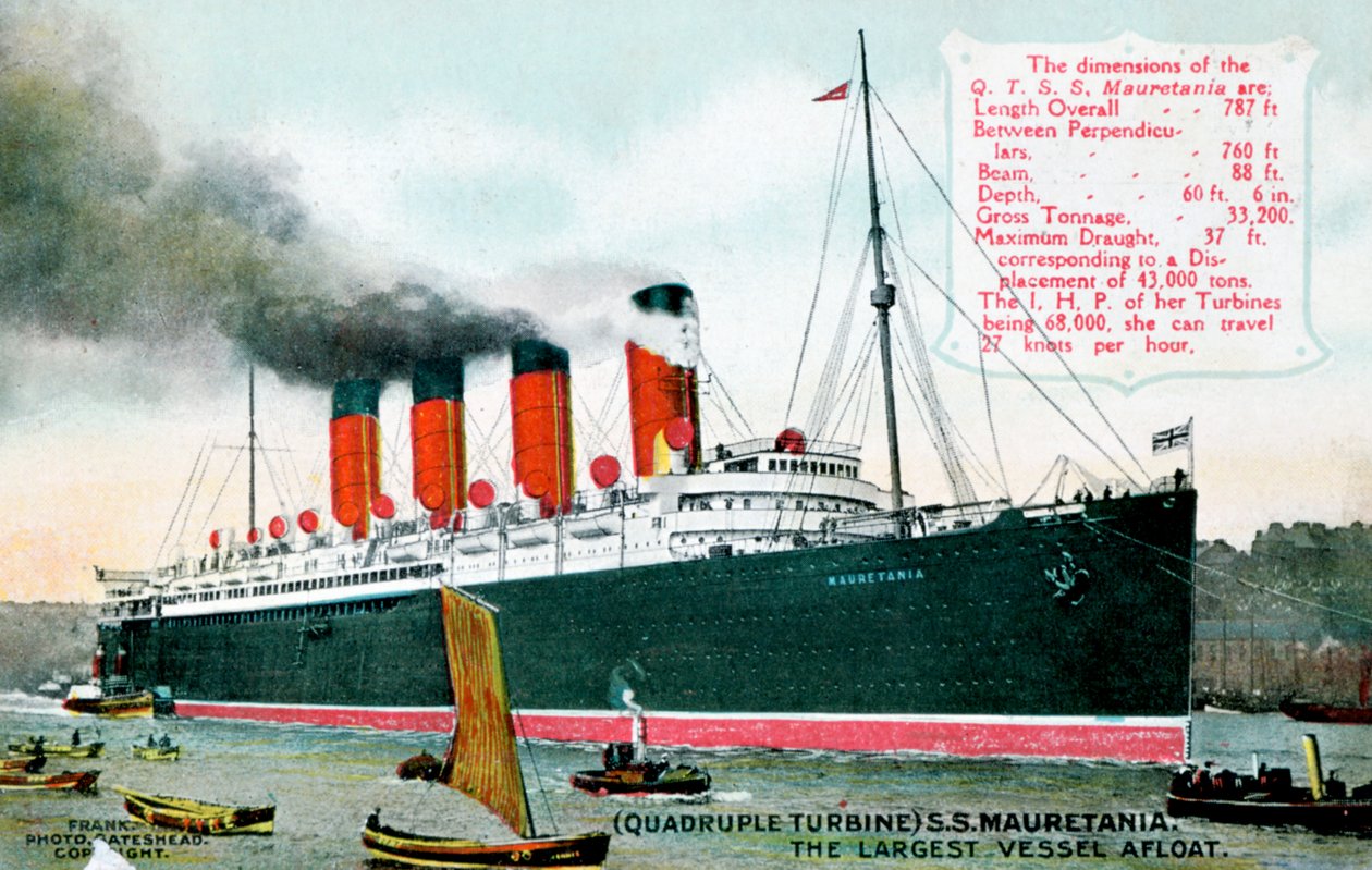 Oceanliner RMS Mauretania, 20. århundrede af Unbekannt