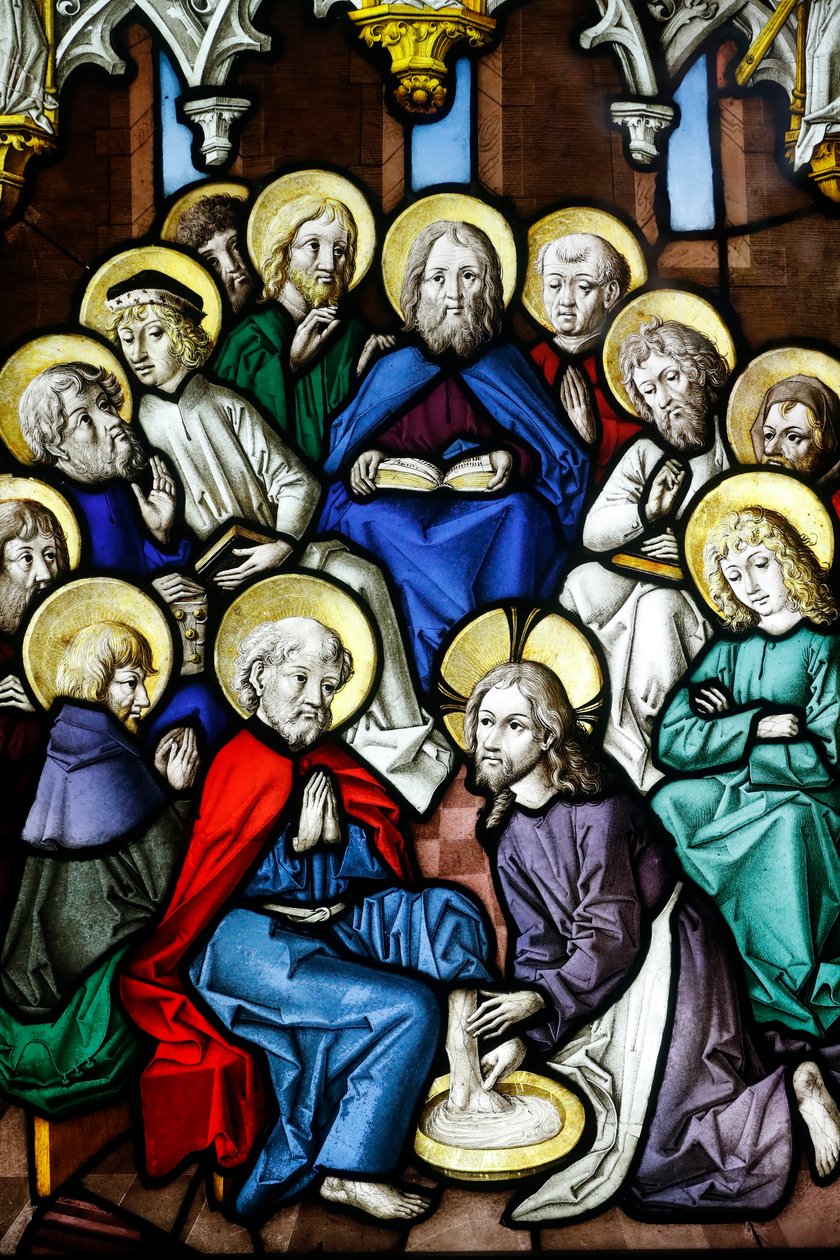 Oeuvre Notre-Dame Museum, Glasmaleri, Kristus vasker apostlenes fødder af Unbekannt