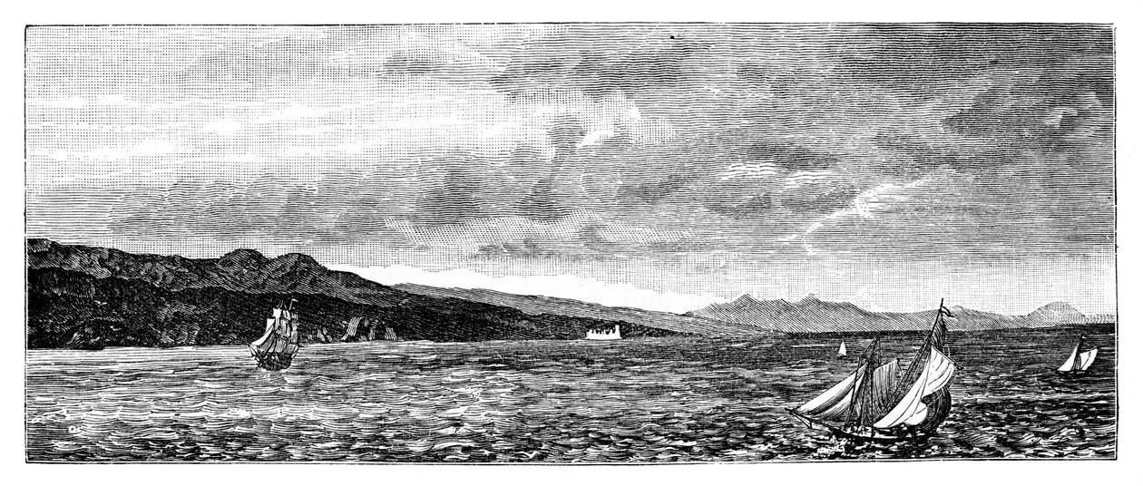 Ud for Lilleasiens kyst, ca. 1900 af Unbekannt