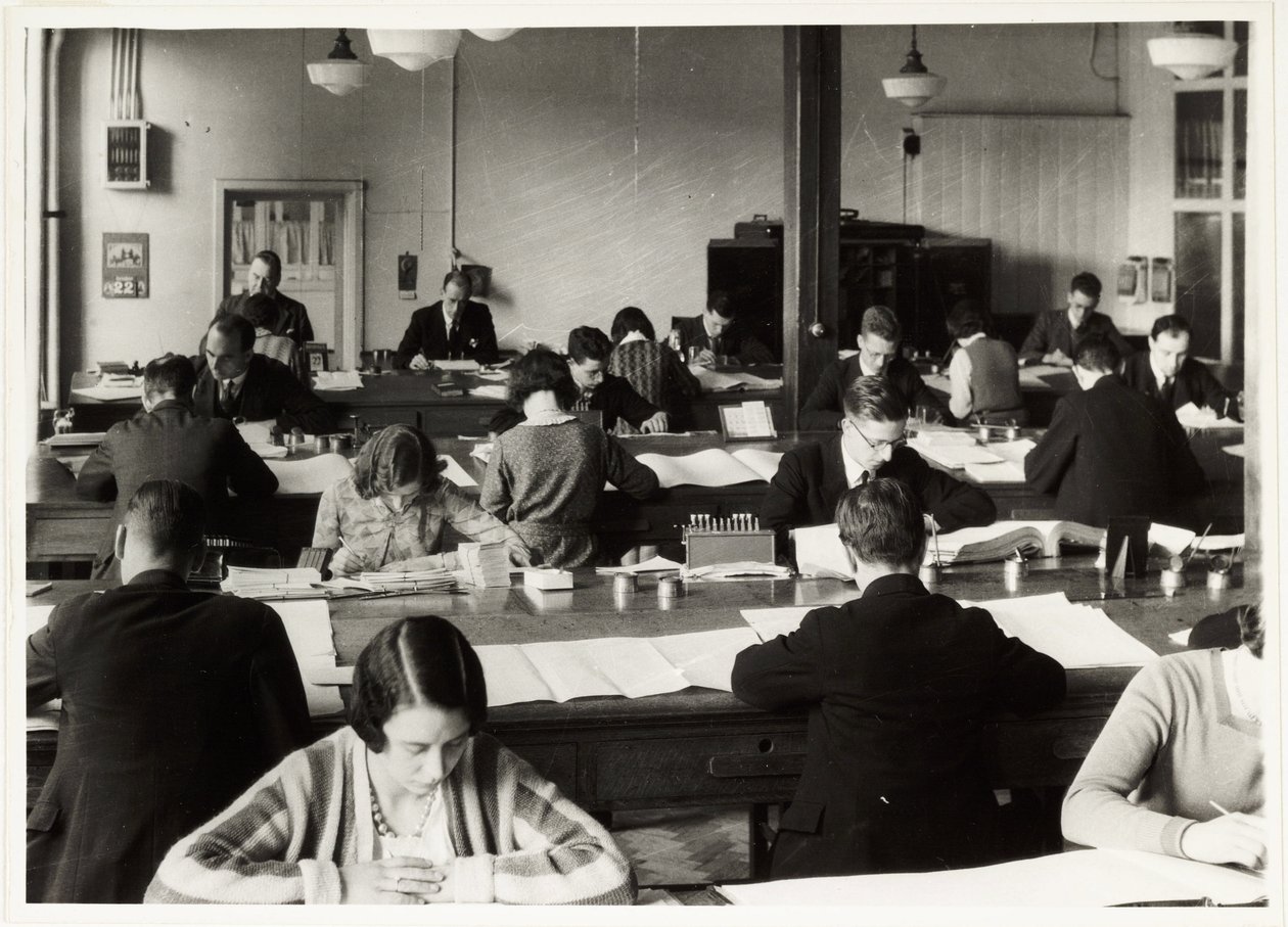 Kontorarbejdere, ca 1930 af Unbekannt