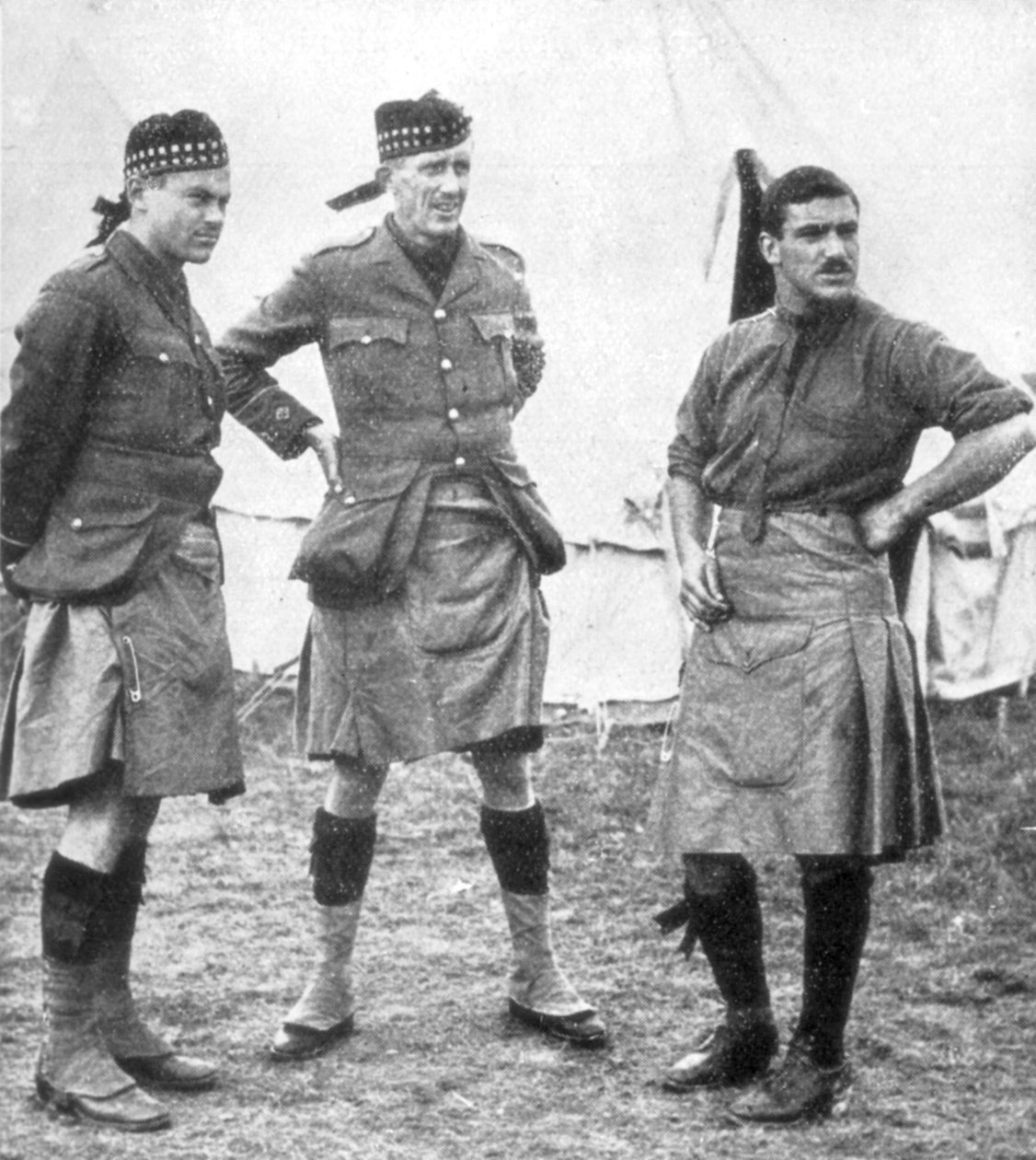 Officerer fra de canadiske højlandere, 1915 af Unbekannt