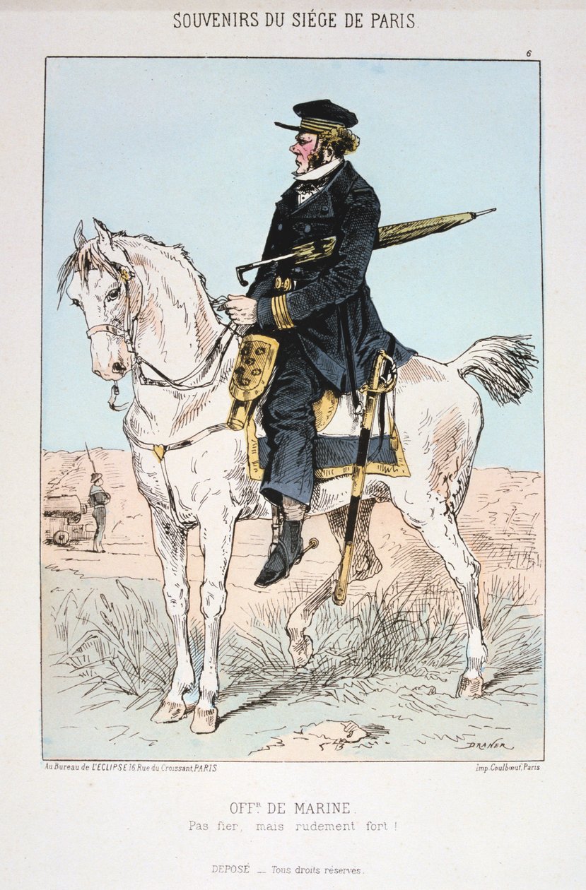 Søofficer, belejring af Paris, 1870-1871 af Unbekannt