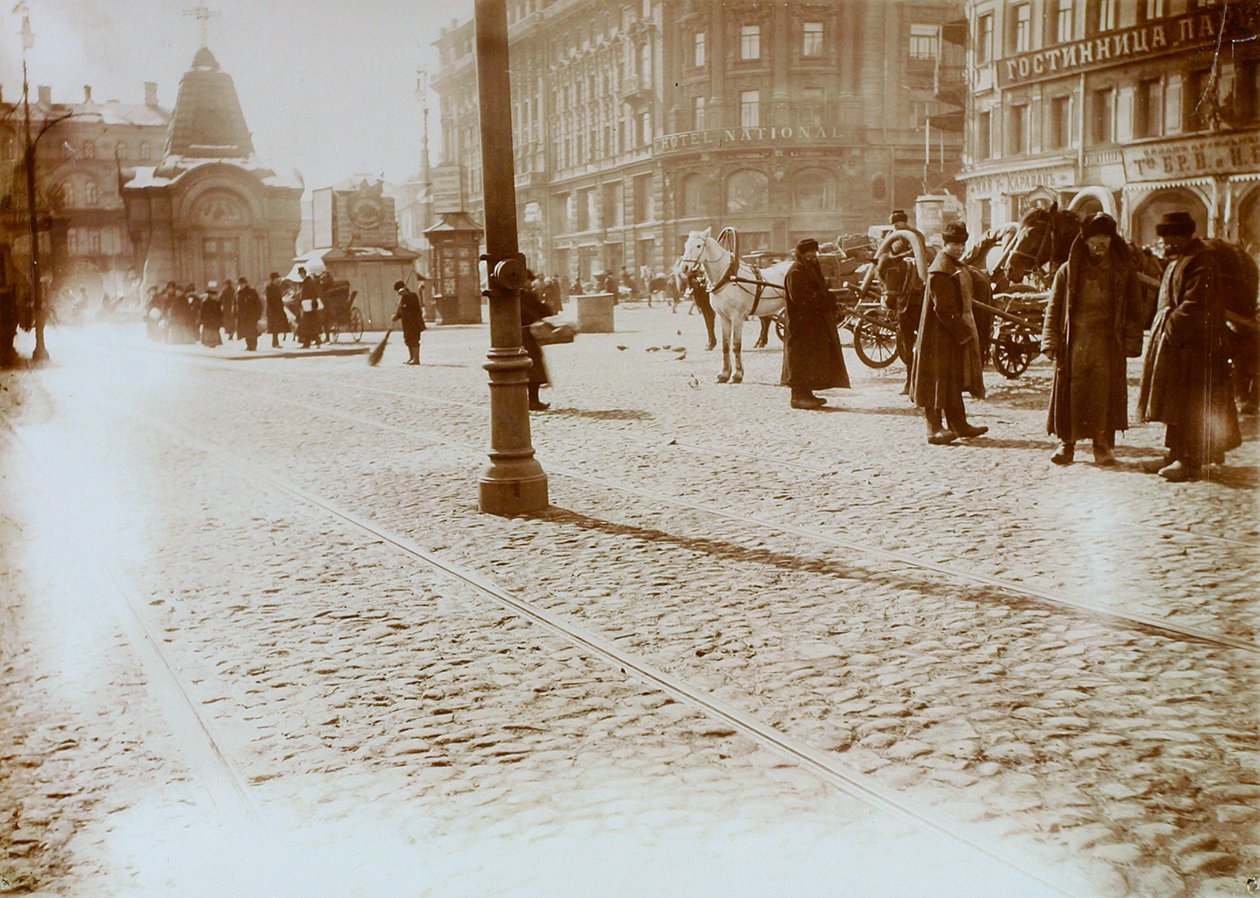 Okhotny Ryad Hunting Row, Moskva, Rusland, 16. marts 1911 af Unbekannt