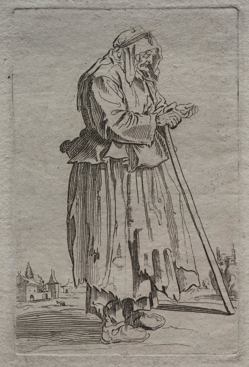Gammel tiggerkvinde, 1600-tallet. af Unbekannt