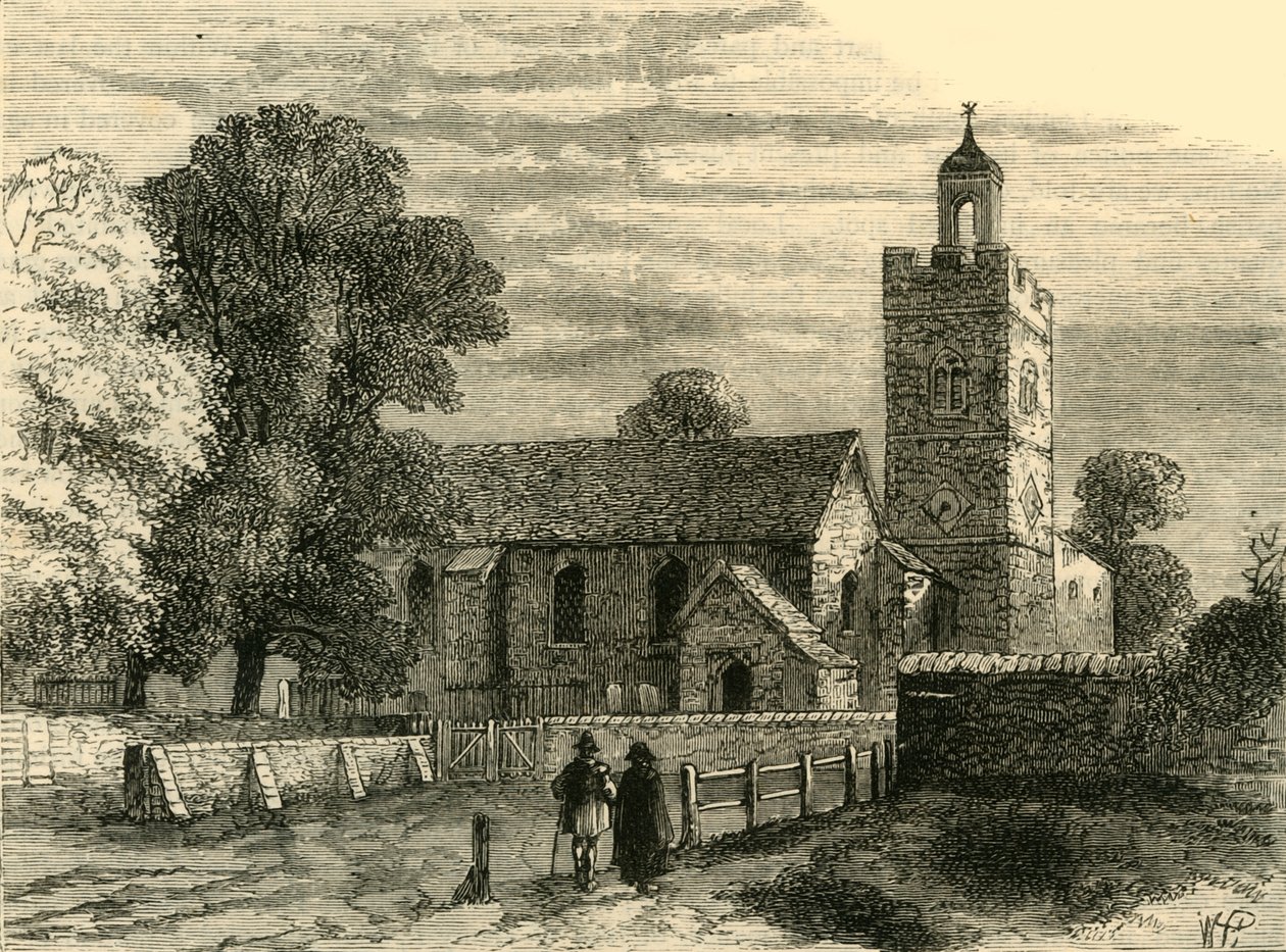 Old Camberwell Church i 1750, c1878. af Unbekannt