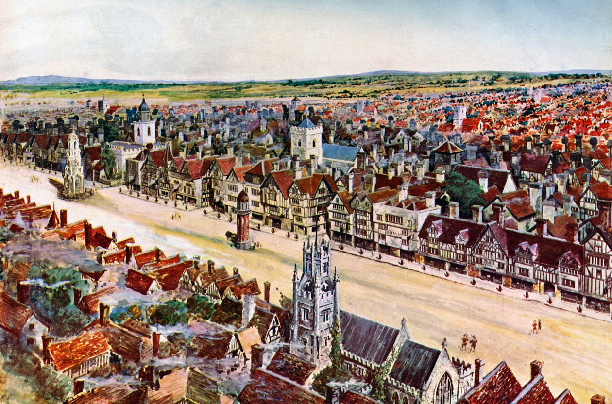 Gammel Cheapside, omkring 1580, c1900-1920 af Unbekannt