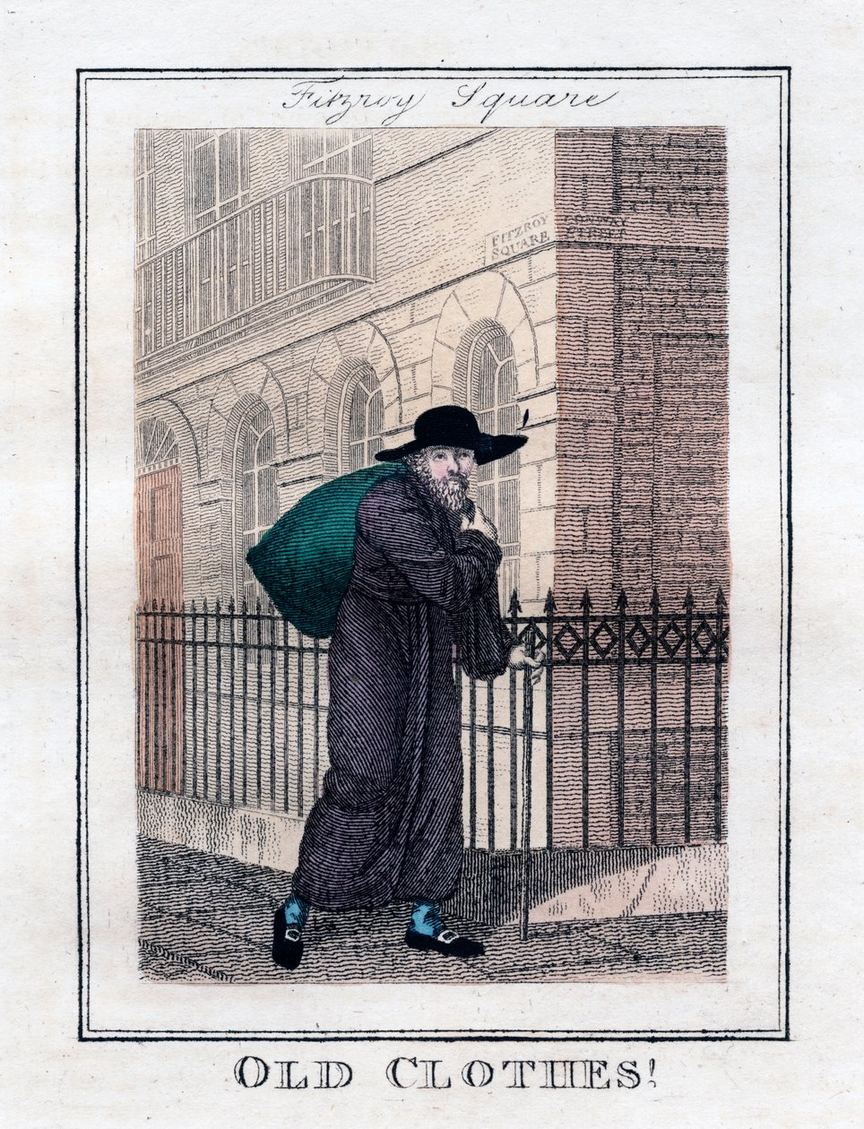 Old Clothes!, Fitzroy Square, London, 1805 af Unbekannt