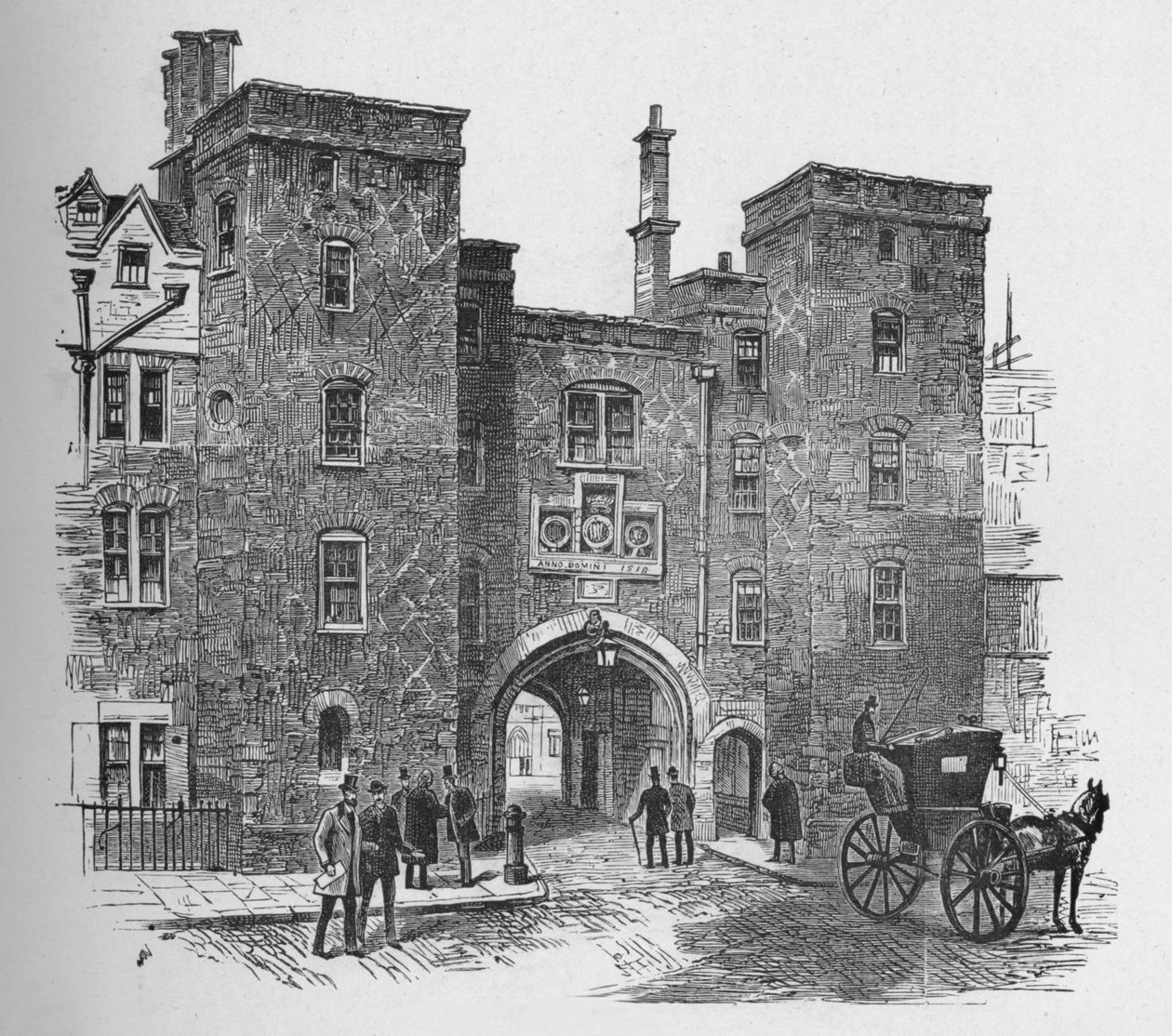 Old Gateway, Lincolns Inn, 1890 af Unbekannt