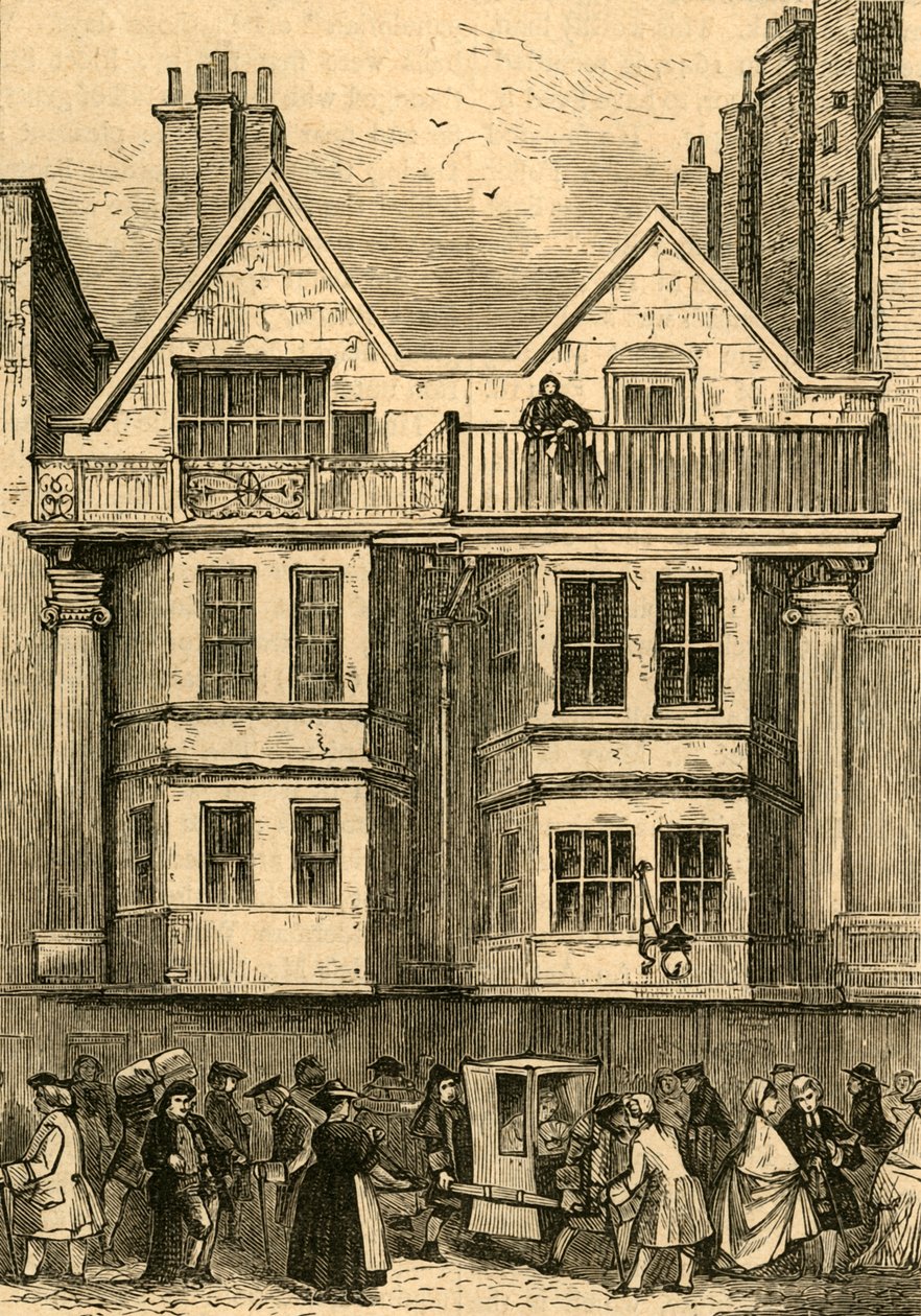 Gamle huse i Fleet Street, nær St. Dunstans Church, nu genopbygget, 1897. af Unbekannt