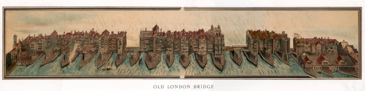 Old London Bridge, c1600 1893 af Unbekannt