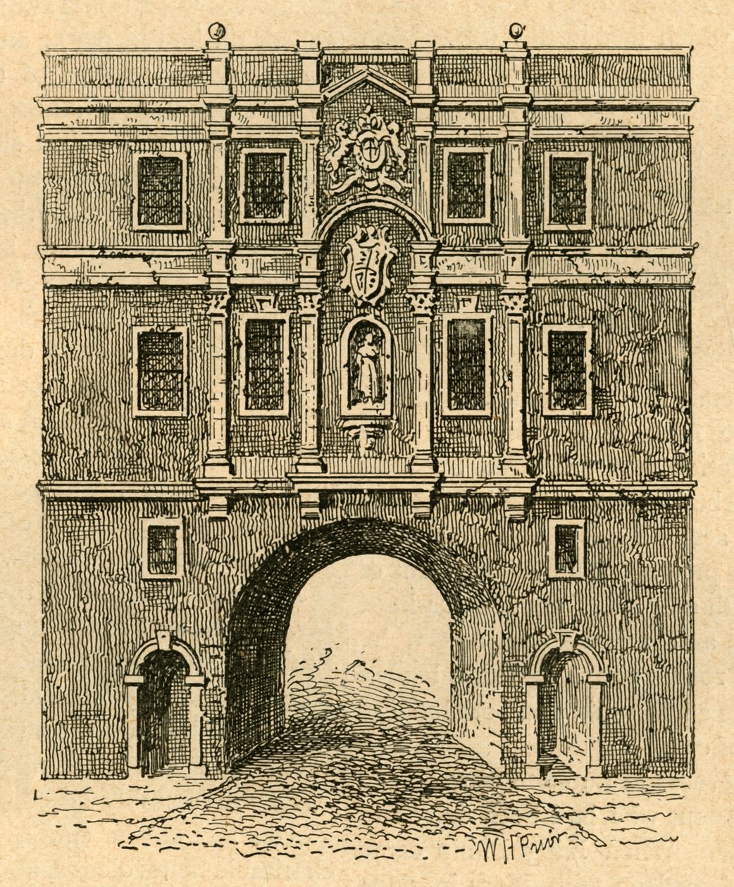 Old Lud Gate, fra et tryk udgivet omkring 1750, 1897. af Unbekannt