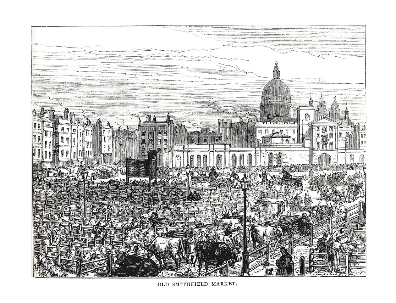Old Smithfield Market, 1878 af Unbekannt