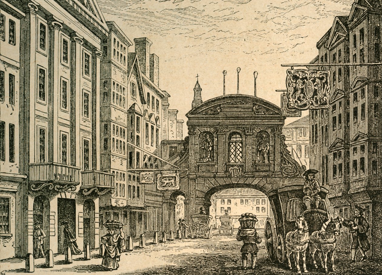 Old Temple Bar and the Devil Tavern, 1897. af Unbekannt