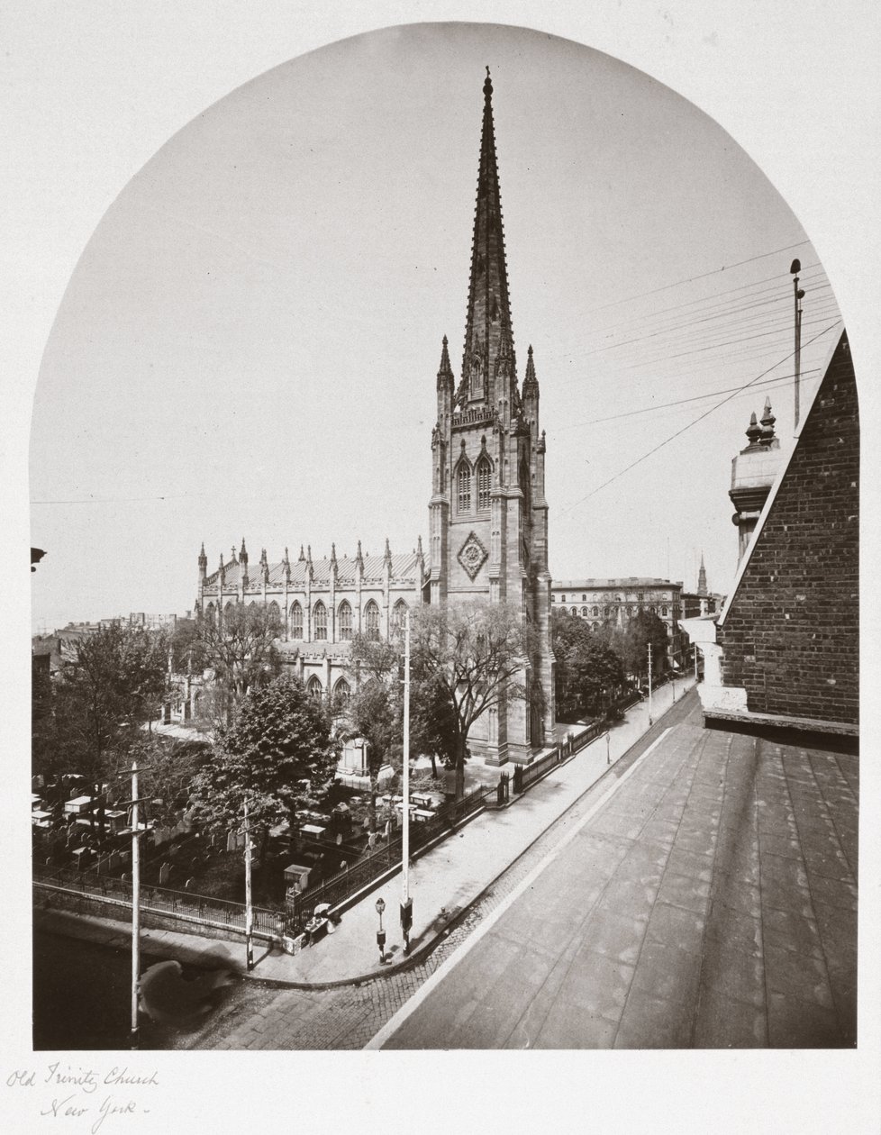 Old Trinity Church, New York City, New York, USA, ca 1865 af Unbekannt